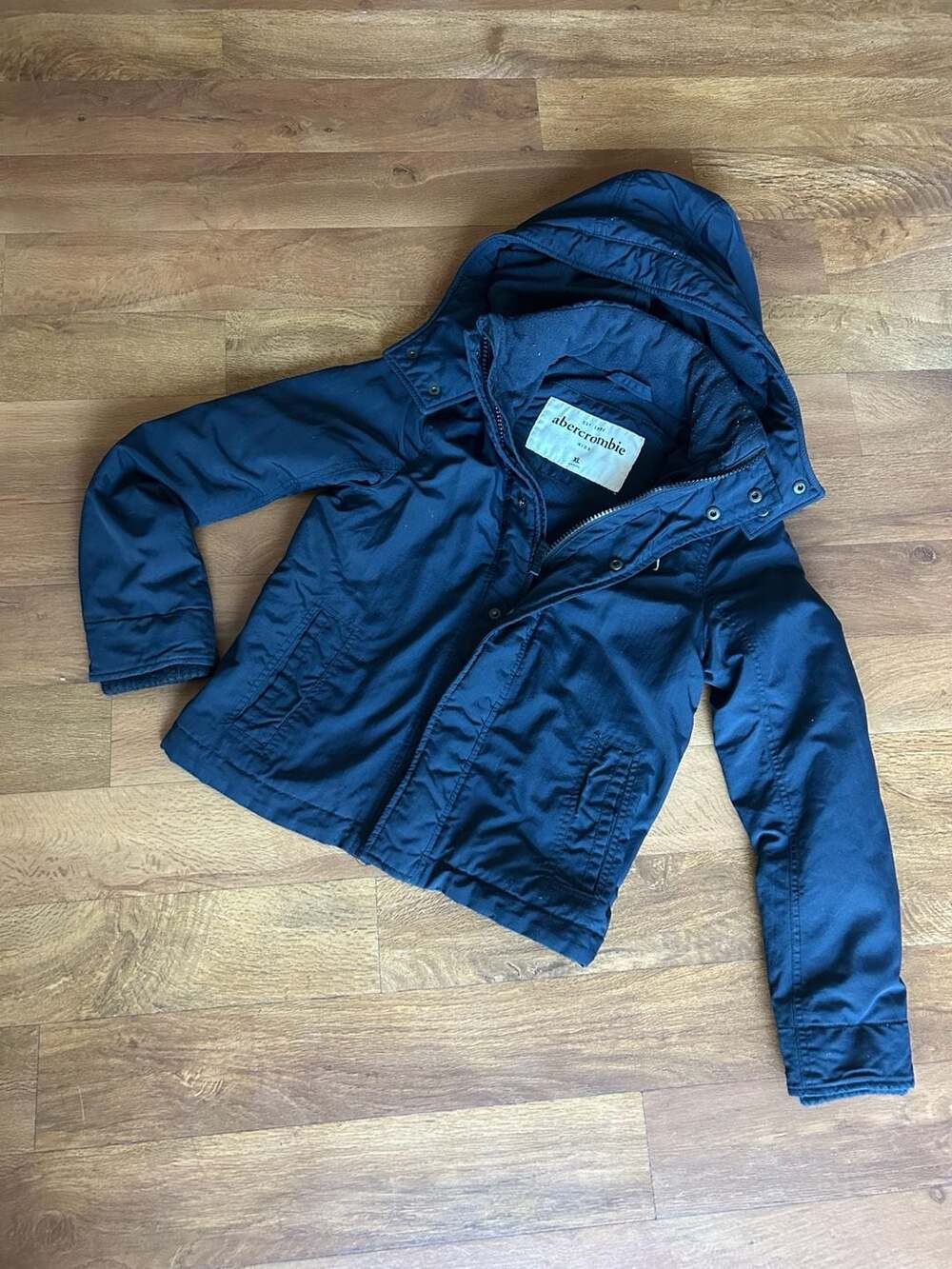 Abercrombie Kids 1892 Navy Blue Hooded All-Weather Jacket